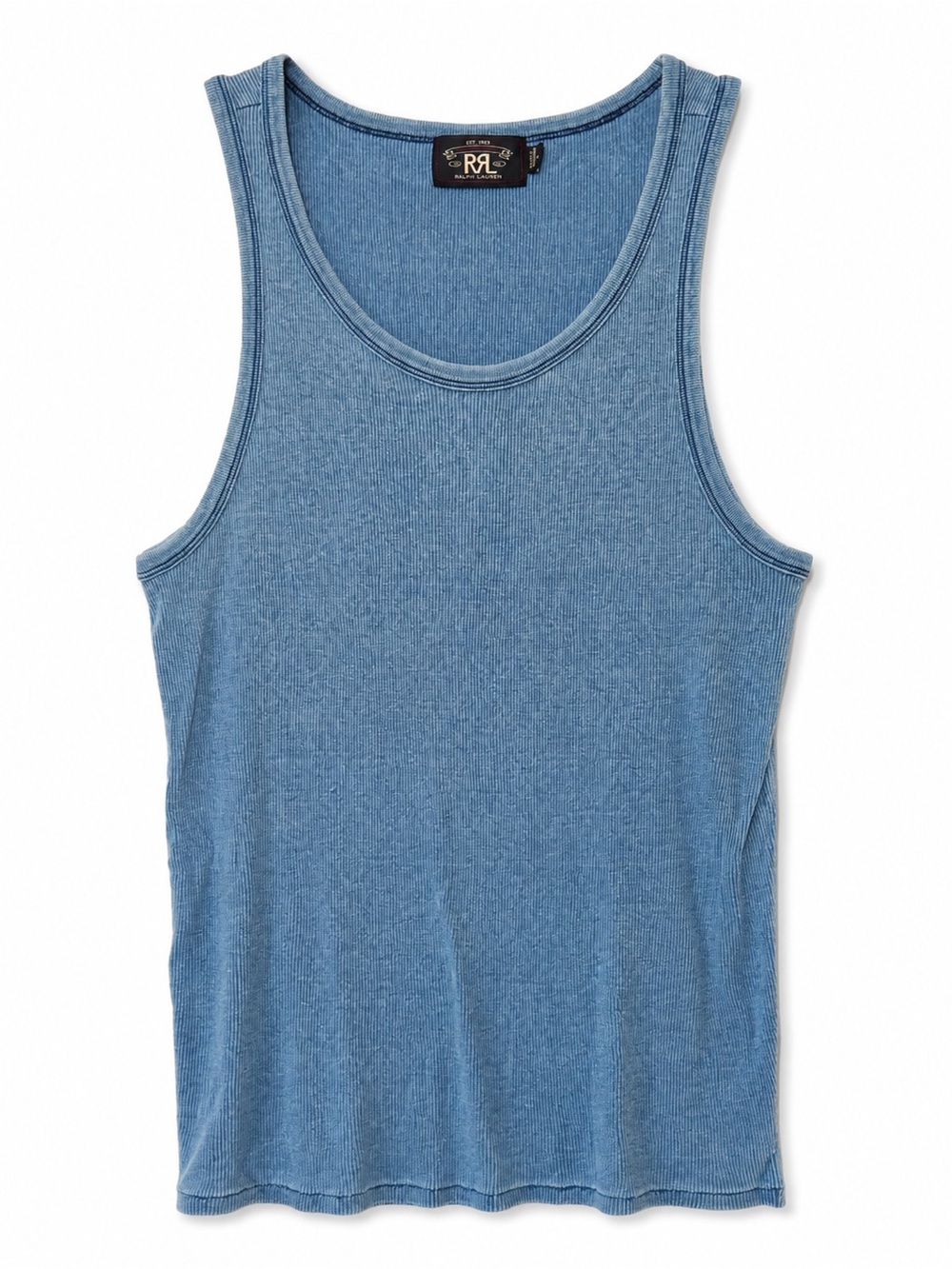 Ralph Lauren RRL rinsed Blue Ribbed Tank